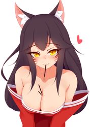 ahri ayatori big_breasts league_of_legends pocky rating:Explicit score:44 user:MoeMoeMoe