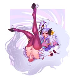 1girls female female_only ilewdha kindred lamb_(league_of_legends) league_of_legends light-skinned_female light_purple_hair purple_eyes riot_games spirit_blossom_kindred spirit_blossom_series spread_legs stockings wolf_(league_of_legends) rating:Explicit score:65 user:Who1Am