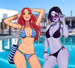 2girls alien alien_girl alternate_version_available ass bikini breasts cambion dc dc_comics demon demon_girl eyelashes fat_ass female female_focus female_only grey_skin hair half_demon hourglass_figure huge_ass human humanoid koriand'r legs lips long_hair medium_breasts minko multiple_girls olena_minko orange_body orange_skin pink_hair purple_eyes purple_hair rachel_roth raven_(dc) short_hair starfire superhero superheroine tamaranean teen_titans thick_ass thick_thighs thighs upper_body voluptuous wide_hips rating:Questionable score:305 user:Anontron