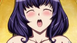 animated blush bouncing_breasts breasts closed_eyes electricity electrodes electrostimulation female highres hoods_entertainment huge_breasts inverted_nipples nipples nude open_mouth purple_hair seikon_no_qwaser sweat uno_makoto yamanobe_tomo rating:Explicit score:77 user:lulucobj