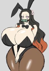 1girls alternate_breast_size big_breasts bunnysuit demon_slayer female female_only kamado_nezuko kimetsu_no_yaiba momiji_(artist) solo tagme thick_ass thick_hips thick_thighs rating:Questionable score:128 user:Wh0lesumrp