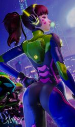 3d ass blender bubble_gum d.va female female_focus female_only hana_song looking_at_viewer nano_d.va night overwatch pose sfw sioppx skin_tight teen young rating:Explicit score:147 user:SioppX