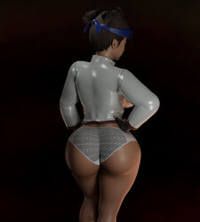 1girls 3d ass back_view big_ass bottomless cursedmadara curvaceous curvy curvy_female curvy_figure double_bun female female_only gloves hair_bun huge_ass kunoichi long_hair naruto naruto_(series) naruto_shippuden ninja panties shirt solo solo_female solo_focus tenten voluptuous wide_hips rating:Questionable score:99 user:2BHonestWU