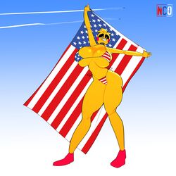 1girls american_flag american_flag_bikini animatronic ass behemaid big_breasts bikini blush blush_stickers breasts clothing female female_only five_nights_at_freddy's flag_bikini fourth_of_july furry huge_breasts large_breasts patriotism posing sharp_teeth skimpy skindentation smile solo solo_female tagme thong toy_chica_(fnaf) yeehawt0wn yellow_body yellow_skin rating:Questionable score:180 user:SultryScribz