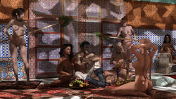 1boy 3d 6girls ass auburn_hair black_hair blonde_hair brown_hair bubble_butt femsub haddixx harem harem_girl large_breasts multiple_girls naked nude nude_female original original_characters pants slave slave_collar slavegirl submissive_female rating:Questionable score:10 user:TheKindHaremMaster