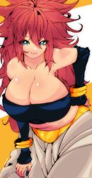 1girls android_21 android_21_(human) big_breasts black_nail_polish black_nails blue_eyes breasts breasts_bigger_than_head brown_hair dragon_ball dragon_ball_fighterz female female_only huge_breasts large_breasts nail_polish omochi_db tagme rating:Explicit score:85 user:conmazda