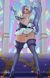 1girls alternate_costume ass_bigger_than_skirt female female_only green_eyes high_heels league_of_legends looking_at_viewer no_bra ponytail pussy riot_games stiletto_heels tagme thick_thighs thighhighs very_high_heels xinaelle zyra rating:Explicit score:101 user:LnRBJDw2