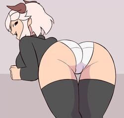 <1_second_video animated anthro ass bouncing_ass emmpy mp4 no_sound red_horns round_ass tagme thick_ass thighhighs thighs video white_hair white_panties rating:Explicit score:154 user:GusFringer