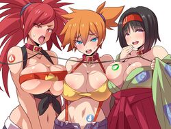 3girls ahe_gao alternate_breast_size anime_style bad_censor big_breasts blush bondage bound_together breast_tattoo breasts censored cleavage collar covered_nipples covering erika_(pokemon) erika_(pokemon_lgpe) female female_only femsub flannery_(pokemon) flannery_(pokemon_oras) gym_leader hakama harlot hourglass_figure huge_breasts human human_only kasumi_(pokemon) kimono konno_tohiro large_breasts leash linked_collar looking_at_viewer misty_(pokemon) moaning multiple_girls multiple_subs naughty_face navel nintendo open_mouth orange_hair pokeharlot pokemon pokemon_lgpe pokemon_oras pokemon_rgby pokemon_rse pubic_tattoo red_eyes revision seductive seductive_smile slave smile sweatdrop tattoos tomboy tongue tongue_out rating:Questionable score:699 user:Misty_lover