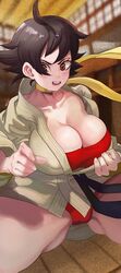 1girls 2022 big_breasts blush breasts cameltoe capcom cleavage eye_contact female female_focus female_only looking_at_viewer makoto_(street_fighter) nipple_bulge noblood panties red_eyes short_hair solo solo_female solo_focus street_fighter thick_thighs thighs tomboy rating:Questionable score:77 user:Thebuki