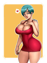 1girls ass big_ass big_breasts breasts bulma_briefs cleavage clothing cyan_eyes cyan_hair dragon_ball dragon_ball_super dragon_ball_z dress female female_only hear hips lips mature mature_female mature_woman milf mother red_dress short_hair shounen_jump solo solo_female thick_thighs thighs wide_hips wkart rating:Questionable score:86 user:daft_human