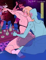 1boy 1girls alcohol anon ass big_ass blonde_female blush cry_ptidd dry_humping femdom gentle_femdom grinding jujutsu_kaisen lap_dance large_ass seducing seductive teasing yuki_tsukumo rating:Explicit score:280 user:JohnWilliamMarshtonlll