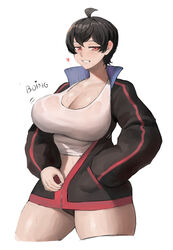 big_breasts breasts coat curvaceous curves curvy curvy_body curvy_female curvy_figure ear ethan69_(artist) hands_in_pockets huge_breasts jacket kim_(ethan69) large_breasts red_eyes reverse_trap seductive seductive_look seductive_smile shirt short_hair smile sweat sweating sweaty thick thick_thighs thighs tight_clothing tight_shirt tomboy turtleneck turtleneck_jacket unzipped unzipping very_short_hair rating:Explicit score:178 user:Fumeknight1