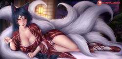 9_tails ahri animal_ear_fluff animal_ears animal_girl axlone big_breasts black_hair breasts busty child_bearing_hips cleavage clothing curves curvy curvy_body curvy_female curvy_figure curvy_hips eyelashes eyeliner eyeshadow facial_markings female fluffy fluffy_ears fluffy_tail fluffy_tails fox fox_ears fox_girl fox_tail furry_tail hips hourglass_figure huge_breasts humanoid inner_ear_fluff kemonomimi kitsune large_breasts league_of_legends light-skinned_female light_skin long_hair multiple_tails nine_tailed_fox pale-skinned_female pale_skin riot_games tail thick_thighs thighs vastaya video_games voluptuous wide_hips yellow_eyes rating:Explicit score:44 user:LewdVesani