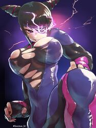 1girls big_breasts breasts curves curvy female female_only huge_breasts juri_han large_breasts lightning martial_artist pink_eyes plump_breasts smile solo street_fighter street_fighter_v thick torn_clothes torn_clothing yotastar rating:Explicit score:72 user:Fumeknight1