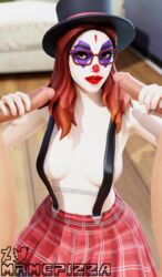 big_breasts big_penis clown clown_girl fortnite handjob kneeling leggings mmf_threesome mrmcpizza outside pepper_thorne_(fortnite) skirt suspenders tophat topless rating:Explicit score:12 user:Slymyguy