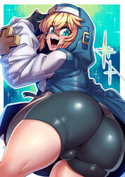 1boy androgynous ass back_view backsack balls big_ass bike_shorts blonde_hair blue_eyes blush bridget bulge eye_contact femboy fully_clothed gloves guilty_gear guilty_gear_strive happy huge_ass long_hair looking_at_viewer male male_only shiny_clothes shorts solo solo_male spandex_shorts thick_thighs thighs tsuki_wani tsukiwani tukiwani wide_hips rating:Questionable score:249 user:Thebuki