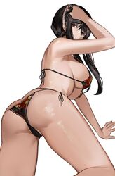 1girls ass ass_cleavage ass_focus assassin bare_arms bare_back bare_midriff bare_shoulders bare_thighs bikini black_hair breasts butt_crack cameltoe female hartman_hips headband j@ck red_eyes sideboob solo spy_x_family tagme thighs thorn_princess underboob yor_briar rating:Questionable score:61 user:CalZone