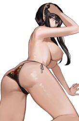 ass_cleavage assassin bikini_bottom black_hair blank_background butt_crack hartman_hips j@ck spy_x_family thorn_princess topless underboob yor_briar yor_forger rating:Explicit score:127 user:pookie256