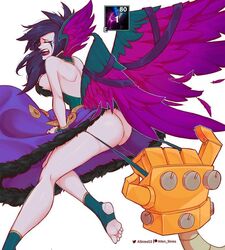 1girls 1robot 2022 allen_skies02 ankle_wraps artist_name ass assisted_exposure bare_legs big_ass blitzcrank breasts closed_eyes dark_hair dark_purple_hair dat_ass dress embarrassed exposed_ass fallen_angel fallen_angel_wings falling_feathers feathers female female_focus gameplay_mechanics grabbing_underwear league_of_legends long_hair mechanical mechanical_arm mechanical_hand morgana open_mouth pale-skinned_female pale_skin panties_pull pinky_out purple_dress riot_games sideboob simple_background soles stretching_underwear tagme thick_thighs twitter_username underwear updress upskirt white_background wings rating:Questionable score:138 user:Nucipuci