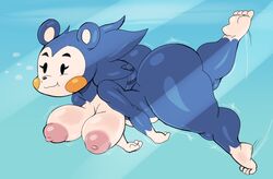 animal_crossing big_ass big_breasts black_eyes happy jiggling_ass mabel_able naked nintendo purple_yoshi_draws skinny_dipping smiling swimming underwater rating:Explicit score:58 user:Raijin8942