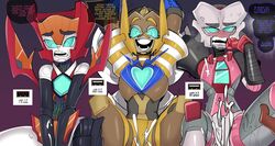 2022 3boys ahe_gao armor blush character_request copyright_request cum cum_inside dialogue english_text femboy humanoid lineup looking_pleasured male male_only mrbooshmaster nude on_back robot robot_boy rolling_eyes text transformers usb yaoi rating:Explicit score:59 user:Tag-orum