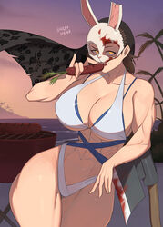 1girls 2022 barleyshake big_breasts breasts cleavage clothed dead_by_daylight female female_only hooked_on_you huntress_(dead_by_daylight) mask muscular muscular_female solo solo_female swimsuit tagme thick thick_thighs voluptuous rating:Safe score:482 user:conmazda