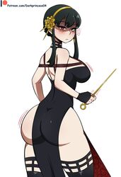 1girls ass assassin big_ass big_breasts big_butt black_hair breasts darkprincess04 eye_contact female female_only fully_clothed light_skin looking_at_viewer looking_back red_eyes sideboob solo solo_female solo_focus spy_x_family standing stiletto_(weapon) thick_thighs thighs tight_clothing yor_briar rating:Questionable score:103 user:Thebuki