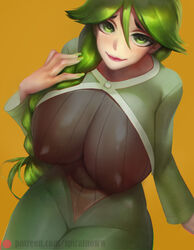 1girls big_breasts bottomwear braid breasts cheryl_(pokemon) clothing dress erect_nipples female female_only game_freak green_eyes green_hair huge_breasts lips nipples nipples_visible_through_clothing pokemon pokemon_dppt solo solo_female spiralnoww thighs topwear rating:Explicit score:163 user:daft_human