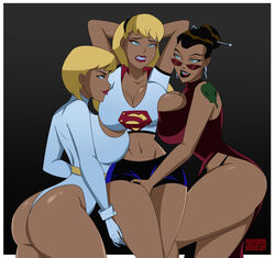 2d 3girls alien alien_girl alien_humanoid ass athletic athletic_female big_ass big_breasts blonde_hair blue_eyes breasts busty cleavage cleavage_cutout clone curvaceous curvy curvy_female curvy_figure dc_comics dcau digital_media_(artwork) eyebrows eyelashes eyes female female_focus female_only fit fit_female galatea ghostlessm hair hero heroine hips hourglass_figure huge_breasts human justice_league justice_league_unlimited kara_danvers kara_zor-el kryptonian large_breasts legs leotard light-skinned_female light_skin lips looking_over_eyewear looking_over_glasses looking_over_sunglasses mature mature_female milf red-tinted_eyewear roulette_(dc) sunglasses supergirl supergirl_(dcau) superheroine superman_(series) thick thick_legs thick_thighs thighs tinted_eyewear top_heavy upper_body villain villainess voluptuous waist wide_hips rating:Explicit score:207 user:ShadowPain