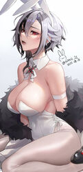 1girls arlecchino_(genshin_impact) arm_strap bare_shoulders belly_button_visible_through_clothing big_breasts black_hair_streak black_striped_hair blush blushing breasts bunny_costume bunny_ear bunny_ears bunny_girl bunnysuit busty calves cleavage coat coat_removed curvaceous curves curvy curvy_body curvy_female curvy_figure detached_collar earring earrings eyelashes eyeliner fatui female female_only fur_coat genshin_impact goth goth_girl gothic heels high_heels horny horny_female huge_breasts large_breasts legs leotard light_blush lingerie lips lipstick makeup medium_hair mouth_open multicolored_hair nangz1 pantyhose piercing plump_lips rabbit_ears revealing_clothes short_hair shoulders silver_hair solo symbol-shaped_pupils thick thick_legs thick_lips thick_thighs thighs thin thin_waist tight_clothes tight_clothing waist white_hair rating:Questionable score:356 user:Fumeknight1