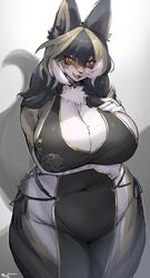 1girls animal_ears animal_humanoid anthro anthro_only arm_under_breasts belly_button belly_button_visible_through_clothing big_breasts blush blushing breasts busty chest_fur cleavage clothing curvaceous curves curvy curvy_body curvy_female curvy_figure curvy_hips fangs female female_only fluffy_ears fluffy_tail fox fox_ears fox_girl fur furry furry_breasts furry_ears furry_female furry_only gold_eyes hand_on_breast hand_under_breasts hips huge_breasts large_breasts looking_at_viewer milf multicolored_fur multicolored_hair paw paw_on_chest sharp_teeth slightly_chubby solo suurin_(ksyaro) tail teeth thick thick_thighs thighs wide_hips rating:Questionable score:195 user:Fumeknight1