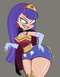 1girls ass big_ass big_breasts big_butt cartoon_network cleavage cosplay dc dc_comics dc_super_hero_girls earrings female female_only gloves hair_ornament long_hair looking_back purple_eyes purple_hair smile solo spakka5 thick thick_thighs thunder_thighs tiara warner_brothers wide_hips wonder_woman_(cosplay) zee_zatara rating:Questionable score:110 user:Andrer098765