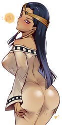 ass ass_grab black_hair blush dark-skinned_female dark_skin egyptian egyptian_clothes egyptian_clothing egyptian_female female female_only isis_ishtar large_ass large_breasts long_hair looking_at_viewer mibry_(phrysm) middle_eastern middle_eastern_female nipple_bulge nipples nipples_visible_through_clothing north_african north_african_female olive_skin olive_skinned_female purple_eyes solo_focus standing uncensored yu-gi-oh! yu-gi-oh!_duel_monsters rating:Explicit score:243 user:HentaiHaremKing