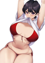 1girls 2022 arms_up asian asian_female bikini black_hair blueorca breasts female female_only hips komi-san_wa_komyushou_desu komi_shuuko large_breasts light-skinned_female light_skin mature_female milf mother red_bikini short_hair slim_waist thick_thighs thighs wide_hips rating:Questionable score:264 user:WingGundam95