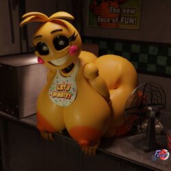 1girls 3d 3d_(artwork) animatronic ass bib big_ass big_breasts big_butt blush eyebrows eyelashes fat_ass female female_only feversfm five_nights_at_freddy's five_nights_at_freddy's_2 glowing_eyes huge_breasts joints large_ass large_breasts looking_at_viewer nipple_piercing nipples orange_nipples robot seductive seductive_smile sharp_teeth solo solo_female solo_focus thick_ass thick_thighs toy_chica_(fnaf) toy_chica_(love_taste) yellow_body yellow_skin rating:Explicit score:227 user:HughthyDerg