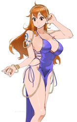 1girls big_breasts breasts busty cleavage curvy dress female female_only jerrydurd jewelry nami one_piece orange_hair post-timeskip shoulder_tattoo shounen_jump skimpy skimpy_dress solo tattoo thick_thighs wide_hips rating:Questionable score:282 user:lespam_605