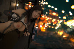  3d 3d1viner 3d_(artwork) 4k big_breasts black_hair blender breasts breasts_out female female_only final_fantasy final_fantasy_vii final_fantasy_vii_remake high_resolution highres naked night nude public red_eyes solo solo_female tagme tifa_lockhart video_games  rating:explicit score: user:bot