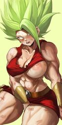 1girls 2022 abs biceps big_breasts breasts bruise busty cleavage clothing dragon_ball dragon_ball_super female female_focus female_only female_saiyan green_background green_hair huge_breasts injury kale kale_(berserker) large_breasts legendary_super_saiyan looking_at_viewer muscular muscular_female nipple_slip nipples noblood one_breast_out pupilless_eyes ryandomonica saiyan solo thick_thighs thunder_thighs torn_clothes torn_clothing universe_6 universe_6/universe_7 white_eyes wide_hips rating:Explicit score:209 user:Rex_Hollins