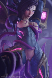 1girls angry big_breasts blush deep_penetration forced humiliated humiliation kai'sa league_of_legends league_of_legends:_wild_rift monster partially_clothed penetration purple_eyes pussy pussy_grip pussy_juice riot_games shaved_pussy solo tentacle tentacle_grab tentacle_penetration tentacle_sex that_maskey torn_bodysuit torn_clothes vaginal_penetration white_skin rating:Explicit score:208 user:thatmaskey