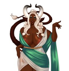 1girls artwithmoira big_ass big_breasts blue_eyes cassia_(coc2) cleavage corruption_of_champions corruption_of_champions_ii cow_ears cow_girl cow_tail dark-skinned_female dark_skin female_only horns large_breasts milf minotaur minotaur_female minotaur_girl mole_on_breast moles nose_piercing nose_ring silver_hair tagme tail thick_thighs rating:Explicit score:87 user:Miss_Maou