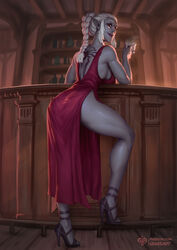 archilen_othreleth ass back_tattoo bar big_ass braid braided_hair braided_ponytail dark-skinned_female dark_elf dark_skin dress drink dunmer elf elf_ears elf_female female female_focus female_only heels high_heels hips large_ass leaning leaning_forward leg_lift legs lipstick long_hair looking_at_viewer looking_back muscular muscular_female open_toe_shoes pointed_ears pointy_ears quasart red_eyes revealing_clothes seductive seductive_smile showing_off sideboob single_braid skimpy smile smiling sole_female stiletto_heels tattoo tavern the_elder_scrolls the_elder_scrolls_online toned toned_female very_high_heels white_hair wide_hips rating:Questionable score:357 user:Taggy_Waggy