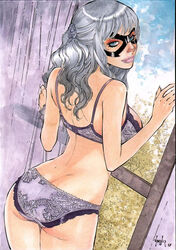 1girls 2017 ass big_ass big_breasts black_cat_(marvel) black_mask blue_eyes cowboy_shot ed_benes_studio felicia_hardy female female_ass female_only fit_female lace lace_trim lingerie long_hair looking_at_viewer looking_back marvel marvel_comics mask masked_female pink_lingerie pink_lipstick seductive_eyes seductive_look solo solo_female solo_focus spider-man_(series) thighs vagner_fernandes voluptuous_female white_hair rating:Explicit score:35 user:Dragon98