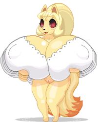  animated artist_request hyper_breasts lysergide ninetales pixel_art pokemon  rating:explicit score: user:gtogta