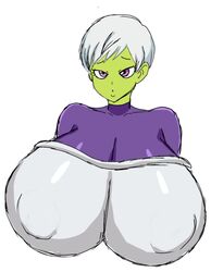 1girls alien alien_girl big_boobs big_breasts breasts cheelai dragon_ball dragon_ball_super dragon_ball_super_broly female huge_breasts momiji_(artist) solo tagme white_background white_hair white_hair_female rating:Questionable score:80 user:Rapattack12