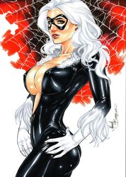 1girls big_ass black_cat_(marvel) boob_window curvaceous curvy_hips ed_benes_studio erect_nipples erect_nipples_under_clothes felicia_hardy green_eyes latex_suit long_hair looking_at_viewer mariah_benes marvel marvel_comics red_lipstick seductive_eyes seductive_looks side_view skin_tight spider-man_(series) tagme voluptuous voluptuous_female white_hair rating:Explicit score:15 user:Dragon98