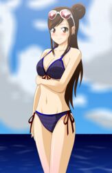 1girls big_breasts bikini brown_hair cleavage ema_skye female female_only glasses_on_head gyakuten_saiban lewdamone long_hair solo_female tagme rating:Questionable score:38 user:DeanDingus01