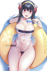 1girls big_breasts black_hair breasts eye_contact female female_only gris_swimsuit hairband hotvr ice_cream light-skinned_female light_skin long_hair looking_at_viewer popsicle red_eyes see-through solo solo_female spy_x_family swimsuit thick_thighs thighs water wide_hips yor_briar rating:Questionable score:222 user:Thebuki