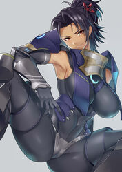 1girls armor armpits ashera_(xenoblade) ass big_breasts black_hair breasts cameltoe clothed covered_nipples dark-skinned_female dark_skin female female_only fully_clothed happy harunori_oogami heroes_(xenoblade_3) huge_breasts large_breasts legs_apart legs_spread looking_at_viewer nintendo nipples parted_bangs ponytail red_eyes smile smiling smiling_at_viewer solo solo_female spread_legs teeth teeth_showing teeth_visible thighs xenoblade_(series) xenoblade_chronicles_3 rating:Questionable score:93 user:ZNoodles