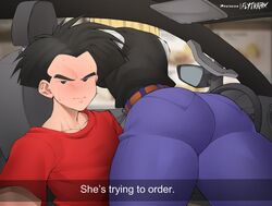 1boy 1girls 2022 android_18 ass ass_focus big_ass big_butt black_hair blonde_hair blush bubble_ass bubble_butt butt butt_focus car dragon_ball dragon_ball_z english_text female flytrapxx he_wants_to_order krillin kuririn meme mob_face short_hair shounen_jump text thick_thighs thighs tight_clothing tight_pants rating:Questionable score:163 user:Thebuki